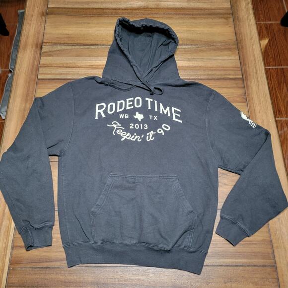 Dale Brisby LS Black Unisex Hoodie "Rodeo Time Keepin' It 90" - Size Medium - Picture 1 of 4